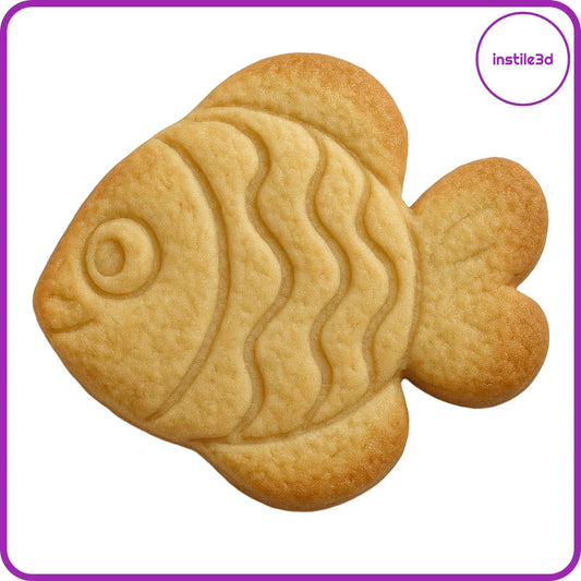 Tagliabiscotti Pesce Tropicale - PLA 3D 10,4x8,6 cm | Instile3D