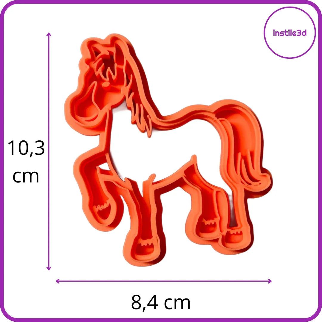 Tagliabiscotti Cavallo - PLA 3D 10,3x8,4 cm | Instile3D