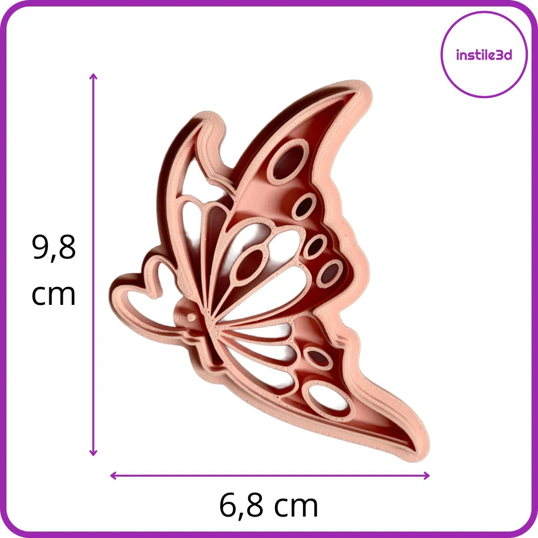 Tagliabiscotti Farfalla Svolazzante - PLA 3D 9,8x6,8 cm | Instile3D