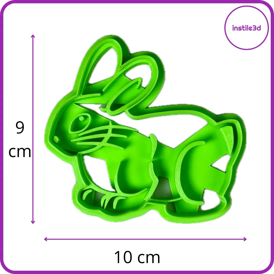 Tagliabiscotti Coniglio - PLA 3D 9,7x8,4 cm | Instile3D