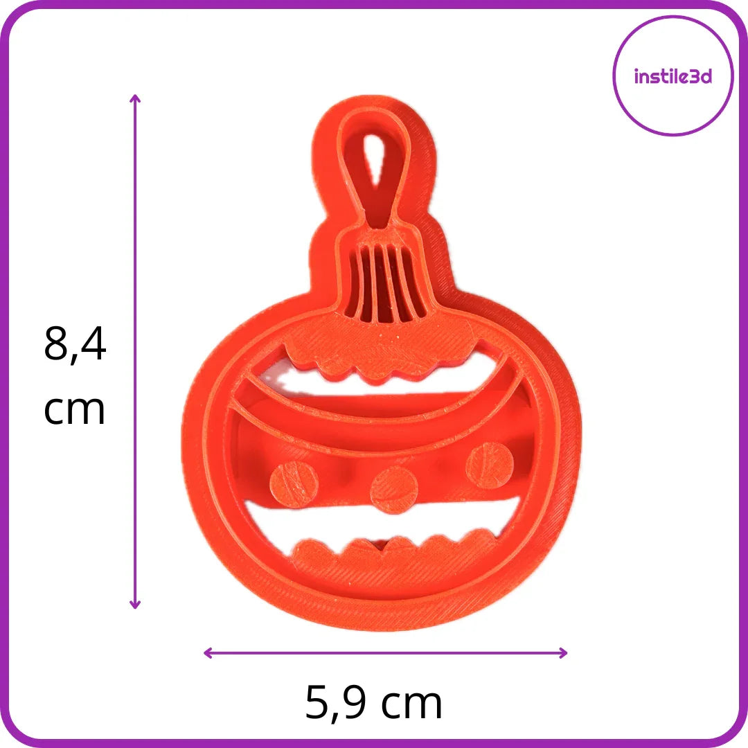 Tagliabiscotti 3D Pallina di Natale | Instile3D, PLA Eco-Friendly