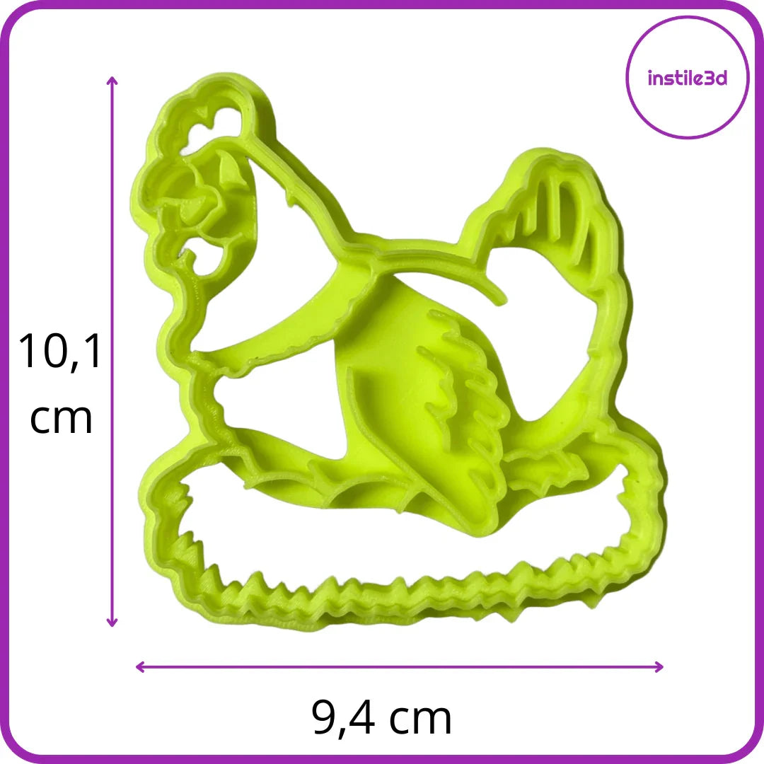 Tagliabiscotti Gallina - PLA 3D 10,1x9,4 cm | Instile3D