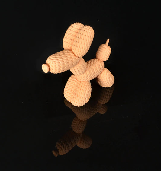 Cane Palloncino Uncinetto 3D in PLA - Scultura Moderna in Stile Artigianale