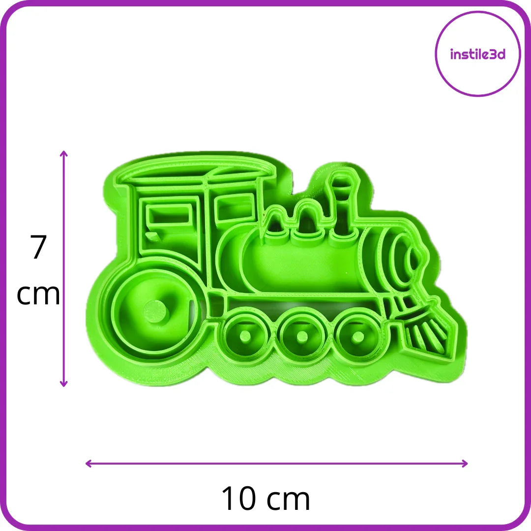 Tagliabiscotti Treno a Vapore 3D in PLA | 10x7 cm | Instile3D