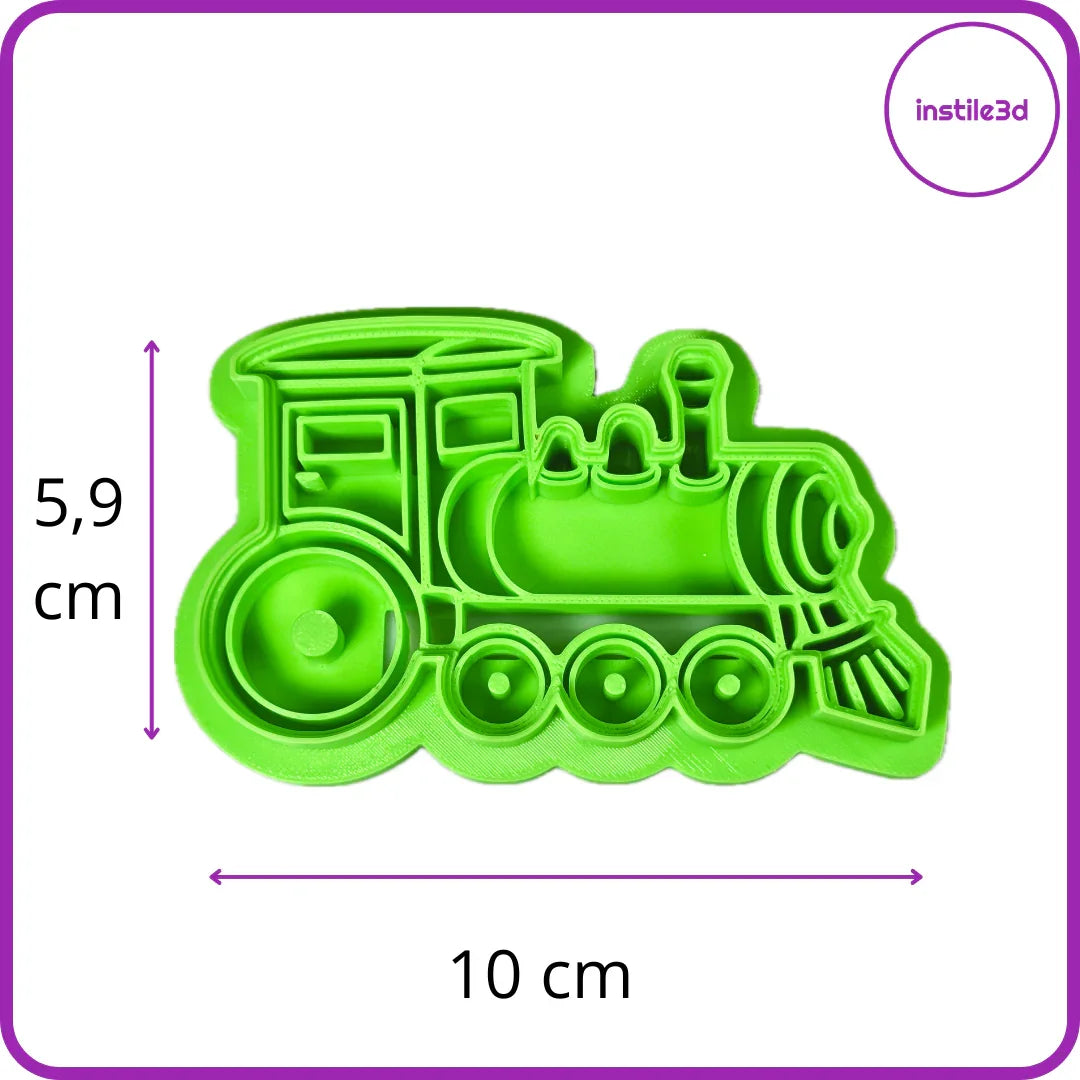 Tagliabiscotti Trenino - PLA 3D 10x5,9 cm | Instile3D